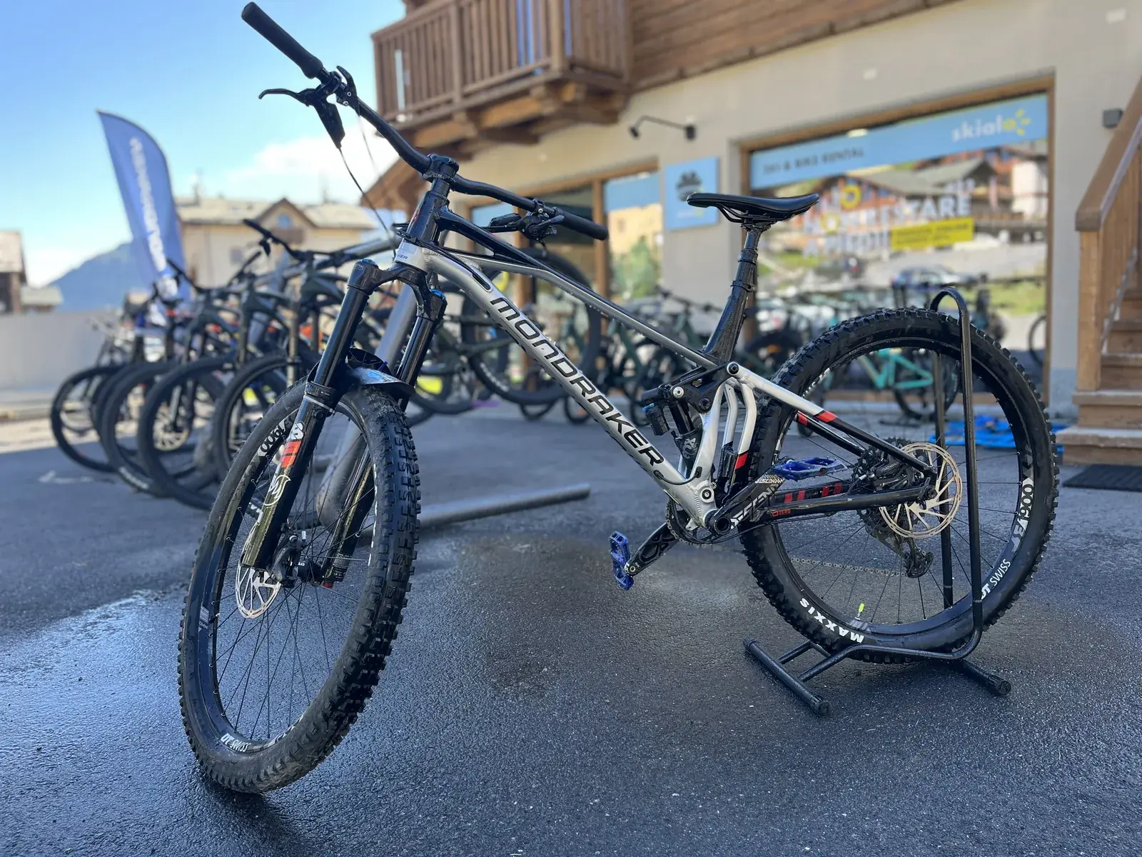 Een huur-MTB klaar om op te halen